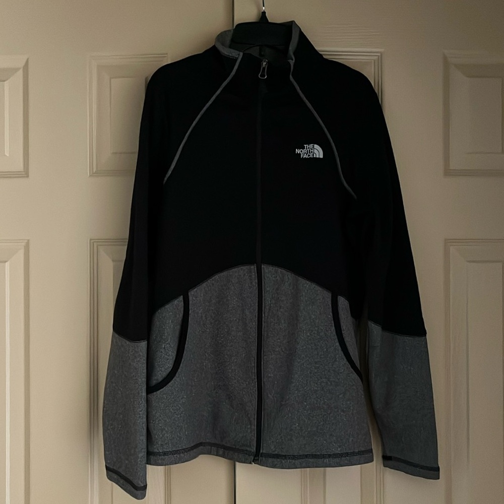 the North Face Black and Grey Light Slim-fitting Logo Jacket